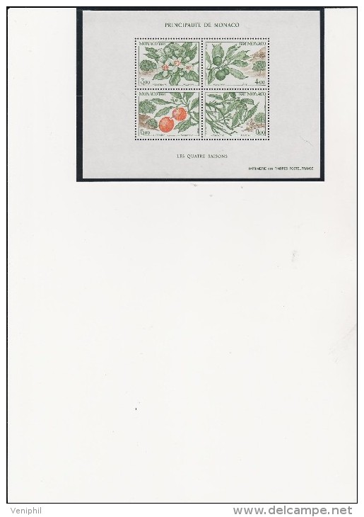 MONACO -  BLOC FEUILLET N° 54  - ANNEE 1991 -  COTE : 12,50 € - Blocks & Sheetlets