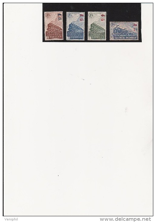 TIMBRES COLIS POSTAUX - N° 204 A 207 NEUF X  COTE : 17,50 € - Neufs