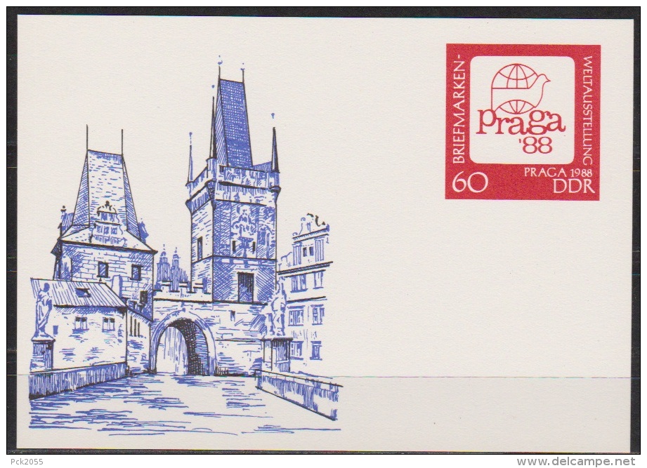 DDR Ganzsache 1988 MiNr. P 99 Ungelaufen Praga 1988  ( D 1510 ) - Cartes Postales - Neuves