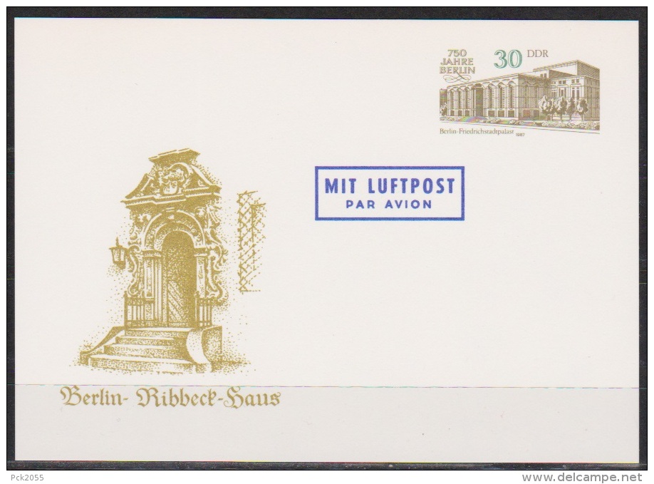 DDR Ganzsache 1987 MiNr. P 98 Ungelaufen Luftpost  ( D 2565 ) - Cartes Postales - Neuves