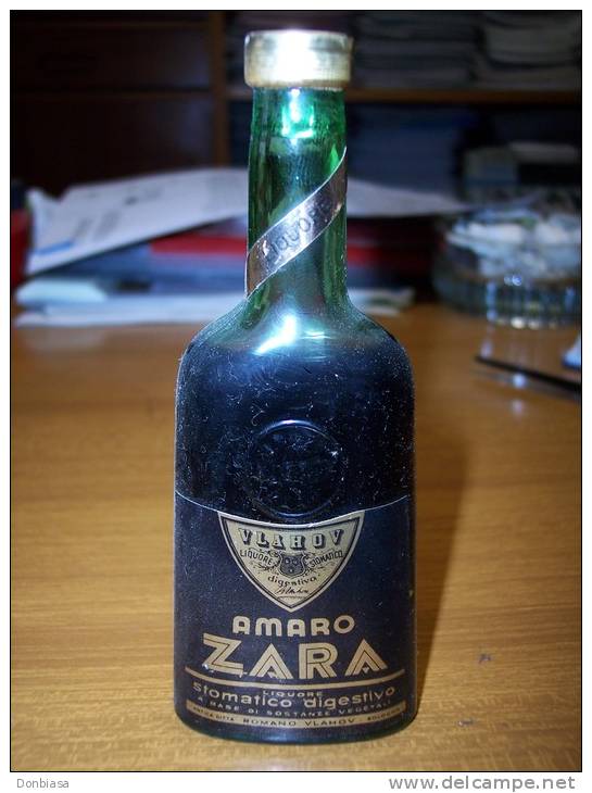 Amaro Zara Liquore Stomatico Digestivo: Bottiglia Mignon Tappo Metallo. Antica Ditta Romano Vlahov Bologna - Alcoolici