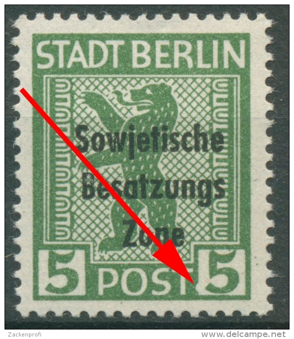 SBZ Allgemeine Ausgabe 1948 Freimarke Mit Plattenfehler 200 A Ux XIX Postfrisch - Postfris