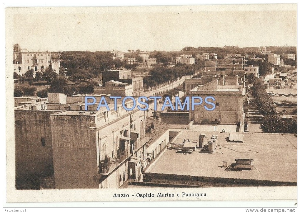 14774 ITALY ANZIO LAZIO HOSPICE AND MARINE PANORAMA POSTAL POSTCARD - Altri & Non Classificati