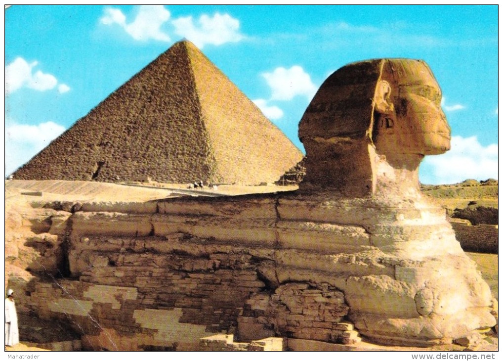 Egypt - Giza - The Great Sphinx And Cheops Pyramid - Guiza