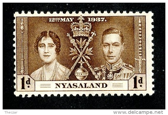 2324x)  Nyasaland 1937 - SG #128  Mm* ( Catalogue £.50 ) - Nyasaland (1907-1953)