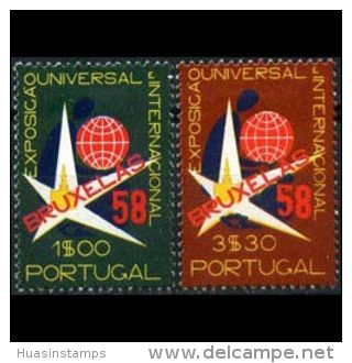 PORTUGAL 1958 - Scott# 830-1 Brussels Fair Set Of 2 MNH - Ungebraucht