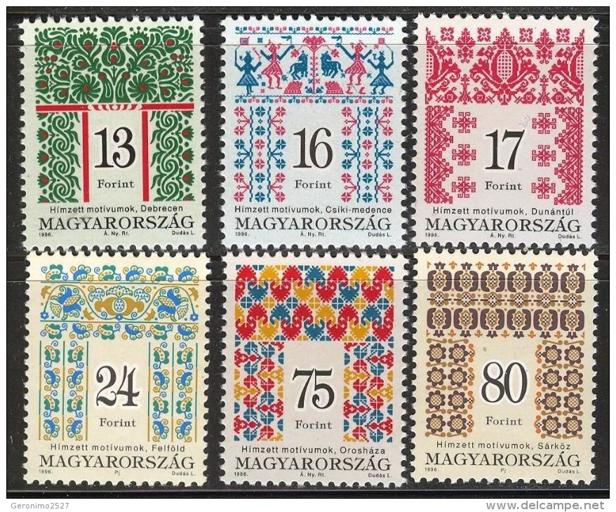 HUNGARY 1996 CULTURE Hungarian FOLK ART - Fine Set MNH - Nuevos