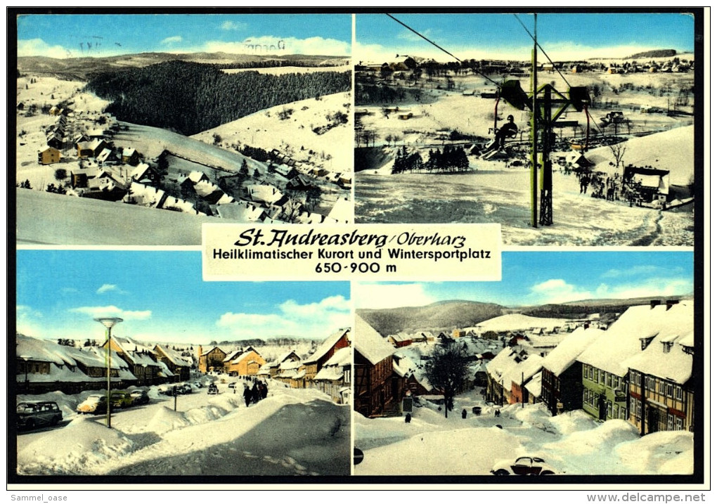 St. Andreasberg / Braunlage / Oberharz  -  Im Winter  -  Mehrbild-Ansichtskarte Ca.1970    (4653) - Braunlage