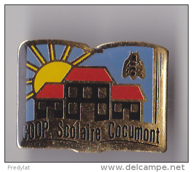 PIN´S  THEME VILLE DE COCUMONT  EN LOT ET GARONNE    COOP SCOLAIRE - Villes