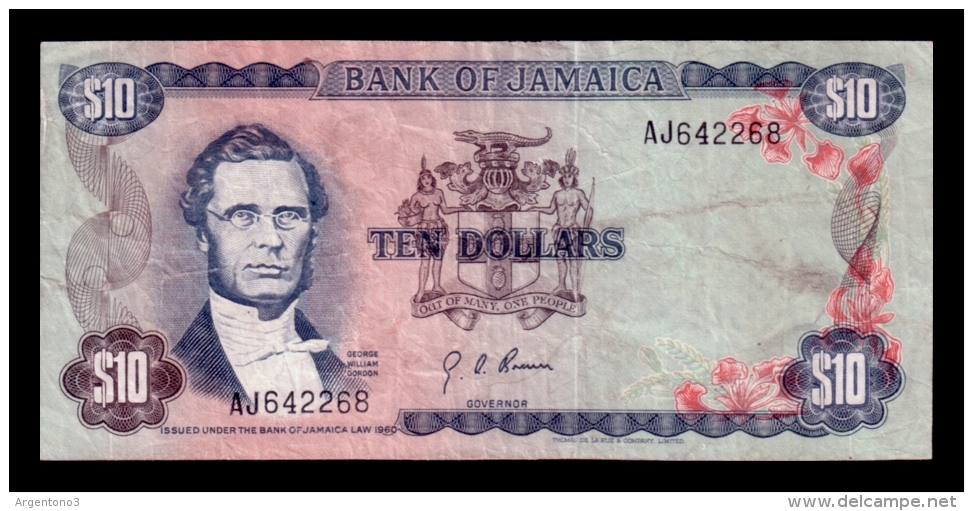 Jamaica 10 Dollars 1976 P.62 F - Jamaica