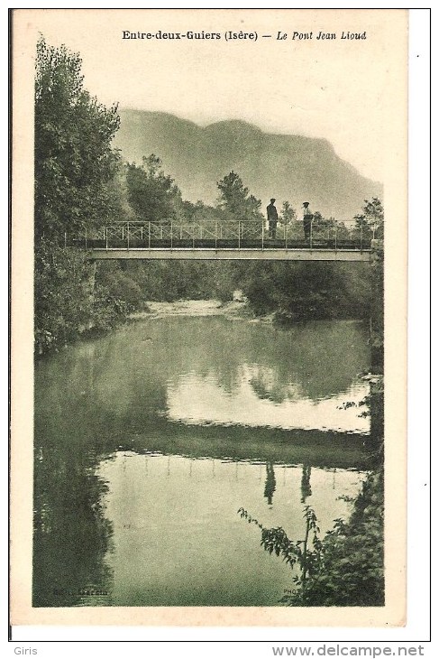 Sur Tres Belle Carte Postal Timbre Taxe 30 C + Type Semeuse 25c 2 Scan Entre Deux Guiers Le Pont Jean Lioud - 1849-1876: Période Classique