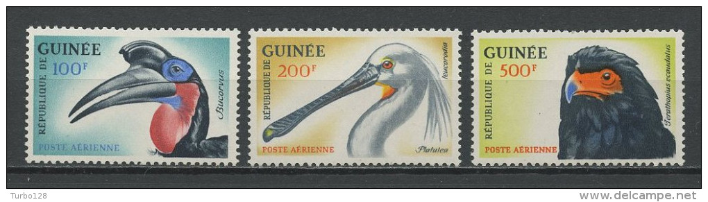 GUINEE 1962 PA N° 26/28 ** Neufs = MNH  TTB Cote 18,90 €  Faune Oiseaux Birds Fauna Animaux Aigle Toucan - Guinée (1958-...)