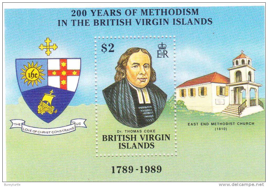 Virgin Islands 1989 Methodist Church 200th Anniversary S/S MNH - British Virgin Islands