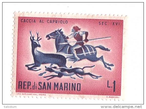 F1262 - Caccia Al Capriolo Cane Dog Cavallo Horse - Francobollo Nuovo - Repubblica Di San Marino - Nuovi