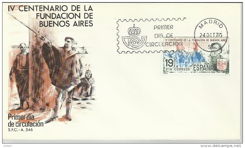 ESPAÑA SPD FDC FUNDACION DE BUENOS AIRES ARGENTINA - Indiens D'Amérique