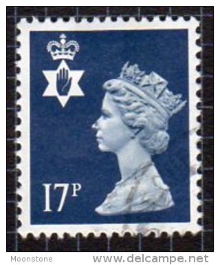 GB N. Ireland 1971-93 17p Deep Blue Regional Machin, Used (SG44) - Irlanda Del Norte