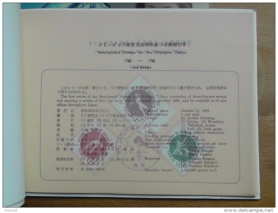 Werbeheft TOKYO 1964 Semi-Postal Stamps For Olympics Tokyo Mit 6 Serien Olympia-Marken 1961-1964 - Summer 1964: Tokyo