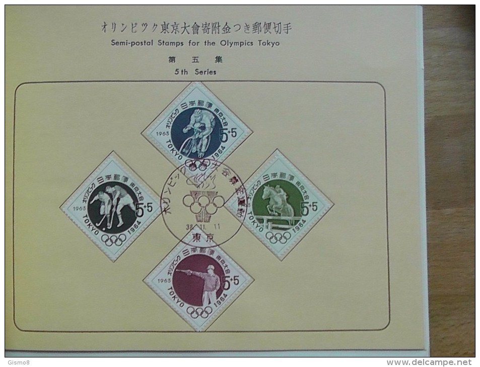 Werbeheft TOKYO 1964 Semi-Postal Stamps for Olympics Tokyo mit 6 Serien Olympia-Marken 1961-1964