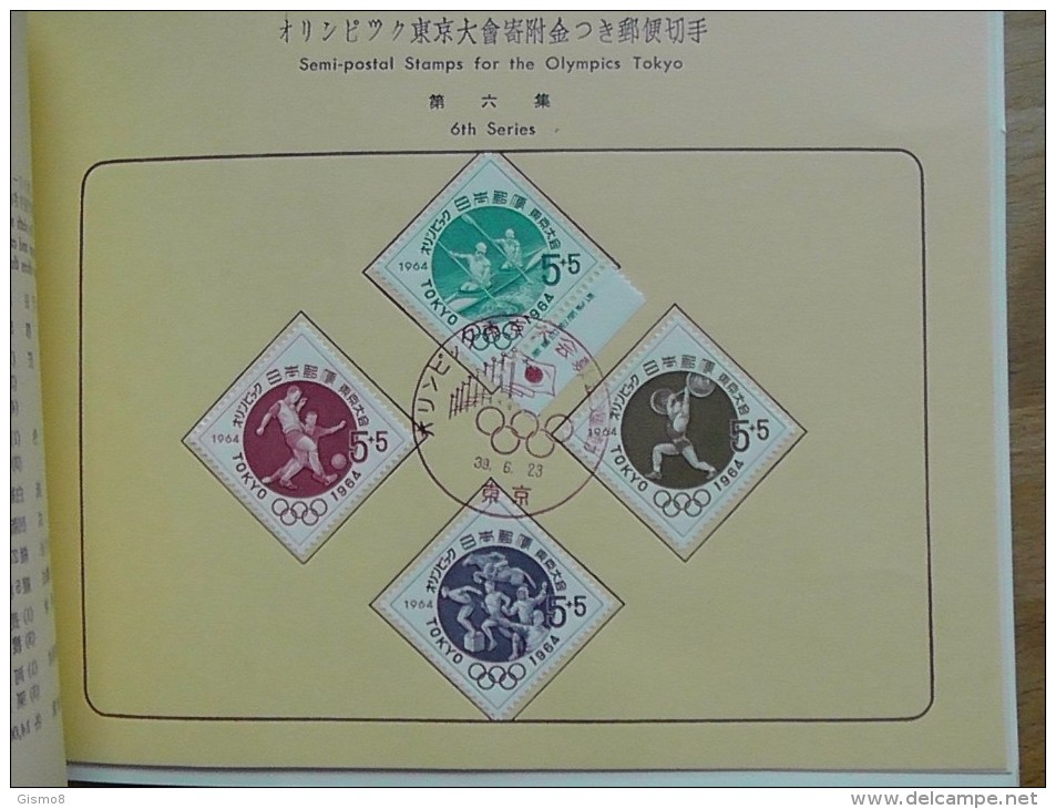 Werbeheft TOKYO 1964 Semi-Postal Stamps for Olympics Tokyo mit 6 Serien Olympia-Marken 1961-1964