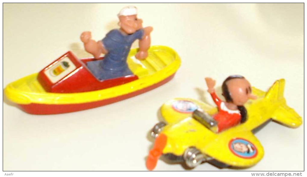 Gorgy Toys - POPEYE En Bateau Et OLIVE OYL En Avion - Corgi Toys