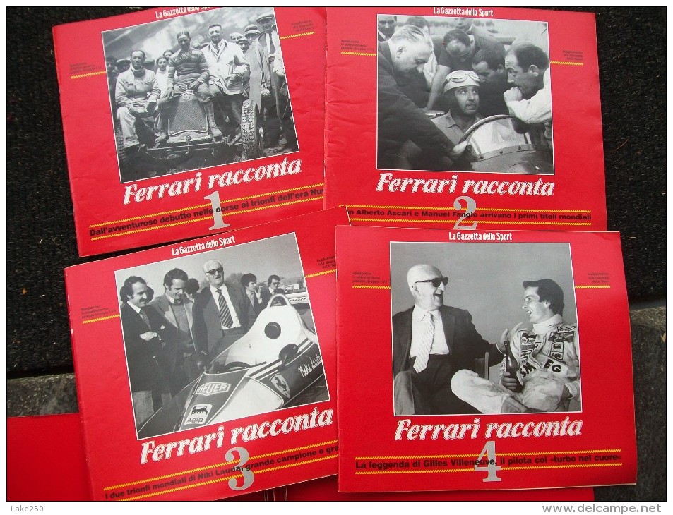 FERRARI RACCONTA 1988 4 Numeri (1/2/3/4) + Copertina 1988 Supplemento Della Gazzetta Dello Sport - Moteurs