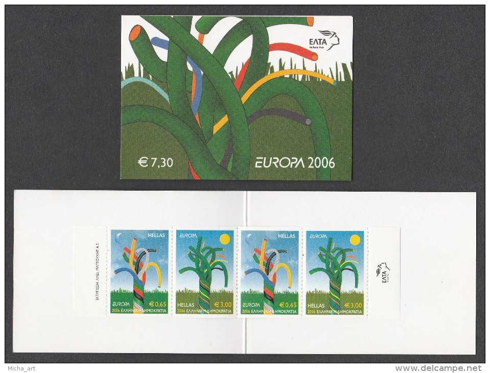 Greece 2006 Europa Cept  Booklet - 2 Sets Imperforated MNH - Carnets