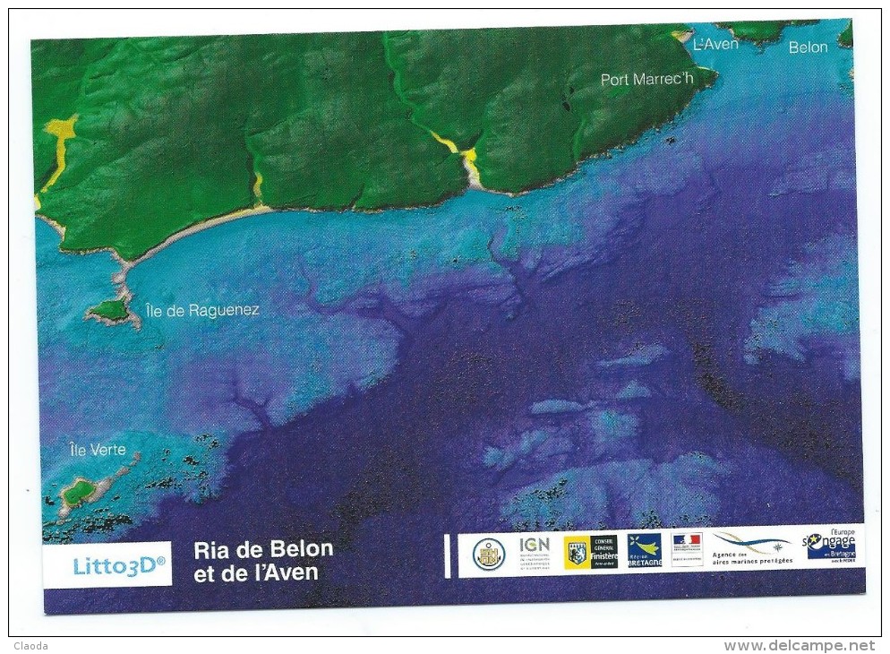 14493 - CARTE SHOM - 3D -RIA DE BELON Et DE L'AVEN (Bretagne) Île Raguenez - Port Manech Etc. - Pont Aven