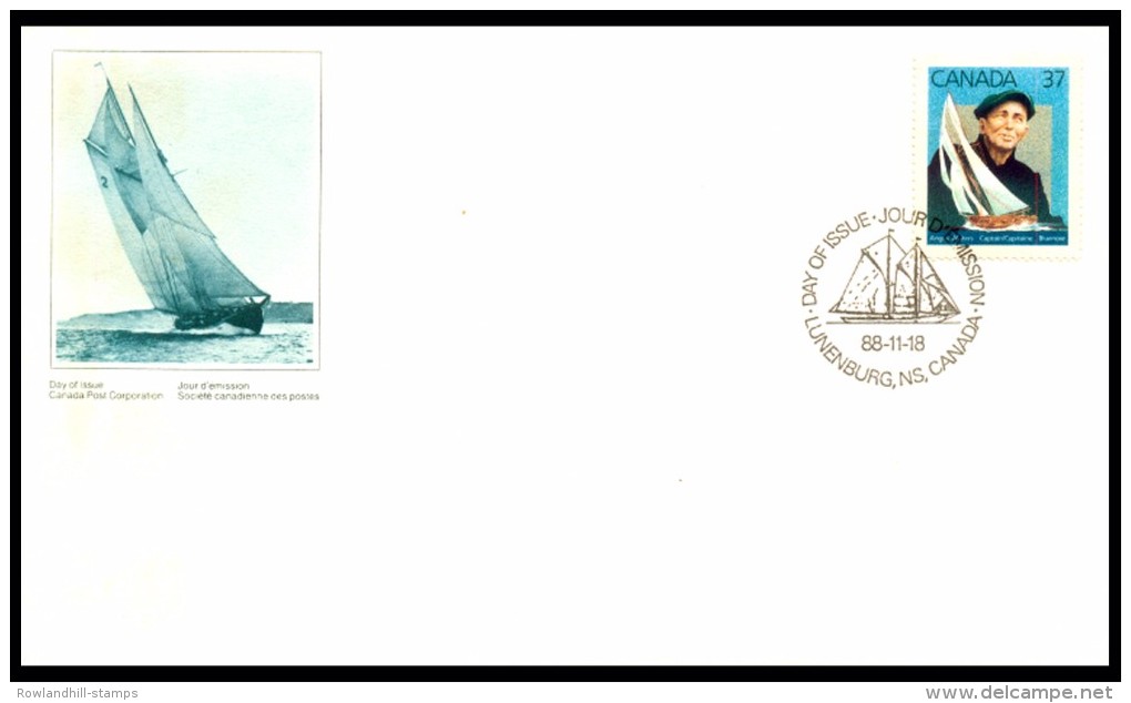 Canada, 1988, Ship, First Day Cover, Jour D´ Emission, Boat, Transport. - 1981-1990