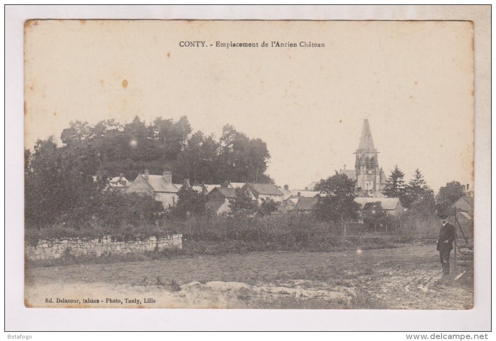 CPA DPT 80 CONTY, EMPLACEMENT DE L ANCIEN CHATEAU - Conty