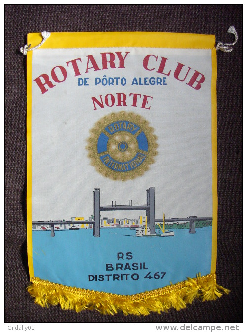 Fanion / Penant:    PORTO ALEGRE NORTE.   District 467  (BRASIL).  -   ROTARY  CLUB. - Porto Alegre