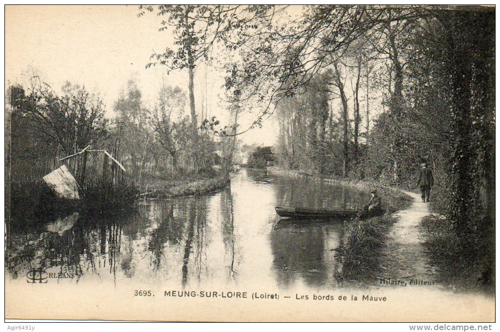 MEUNG SUR LOIRE - Les Bords De La Mauve - Barque - Promeneurs - 79322 - Malesherbes