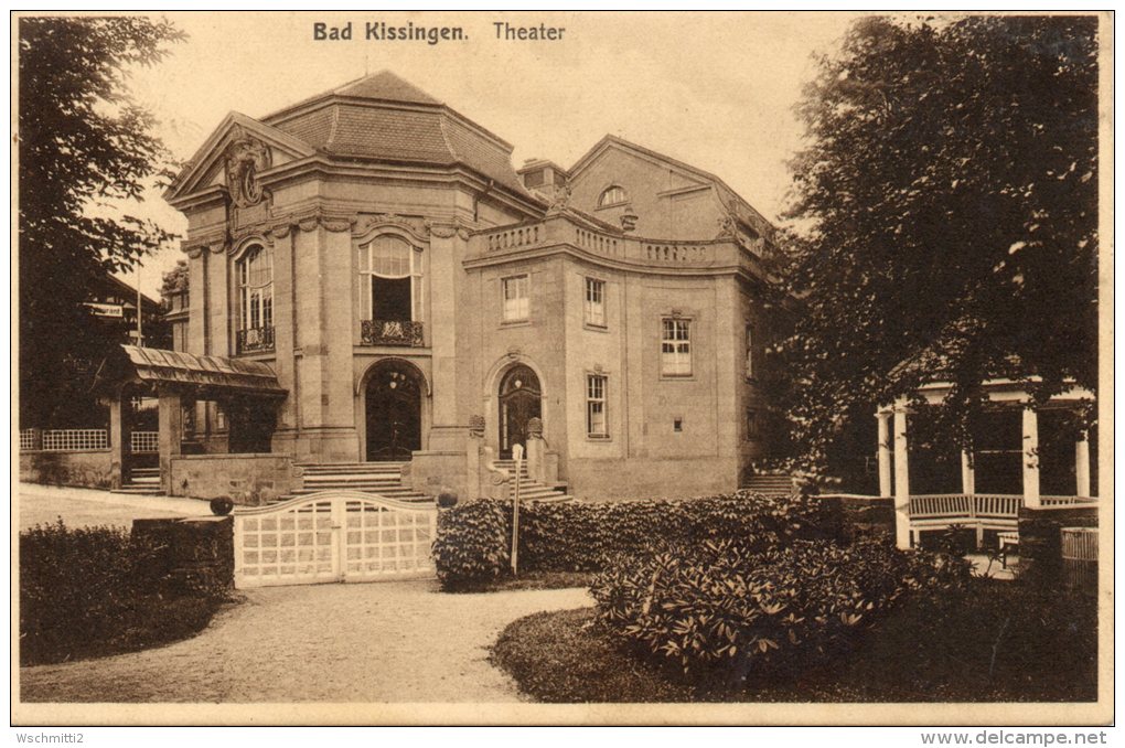 Ak BAD KISSINGEN - Theater; Ca 1930 Gelaufen Nach STEINWIESEN - Bad Kissingen