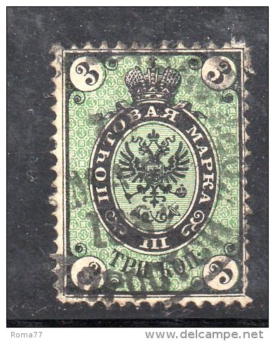 W3040 - RUSSIA 1866 , 3 K N. 19 Usato - Oblitérés