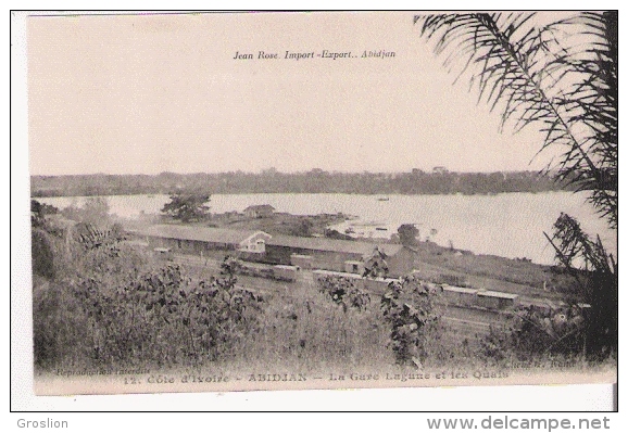 COTE D'IVOIRE 12 ABIDJAN LA GARE LAGUNE ET LES QUAIS - Ivory Coast