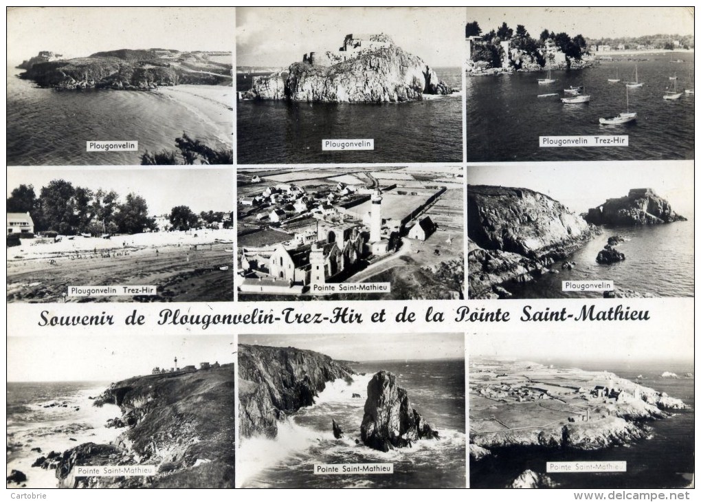 29 - PLOUGONVELIN - Souvenir De Plougonvelin-Trez-Hir Et De La Pointe Saint-Mathieu - CPSM Multi-vues (9 Vues) - Plougonvelin