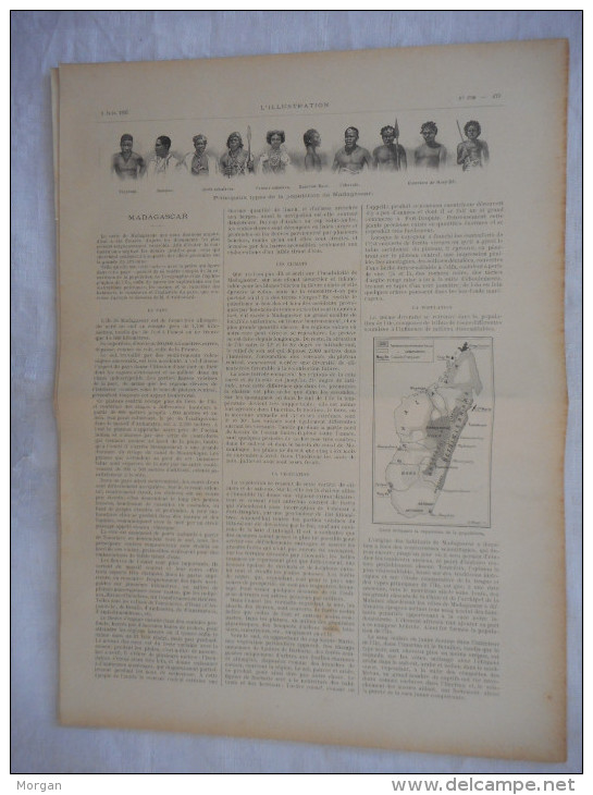 MADAGASCAR, RARE, 1895,  SUPERBE REPORTAGE Illustré De GRAVURES, REUNION DE LA SERIE D'ARTICLES, EXPEDITION, TANANARIVE - Collections