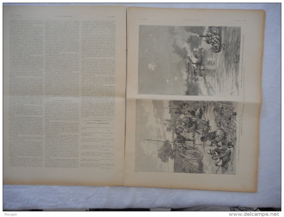 MADAGASCAR, RARE, 1895,  SUPERBE REPORTAGE Illustré De GRAVURES, REUNION DE LA SERIE D'ARTICLES, EXPEDITION, TANANARIVE - Collections