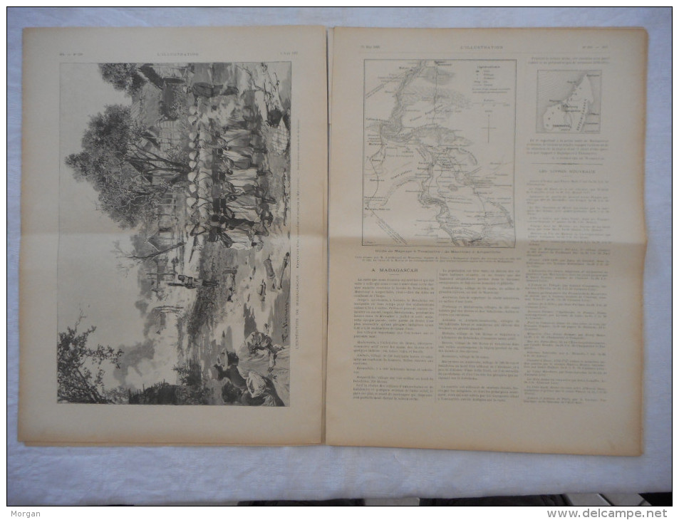 MADAGASCAR, RARE, 1895,  SUPERBE REPORTAGE Illustré De GRAVURES, REUNION DE LA SERIE D'ARTICLES, EXPEDITION, TANANARIVE - Collections