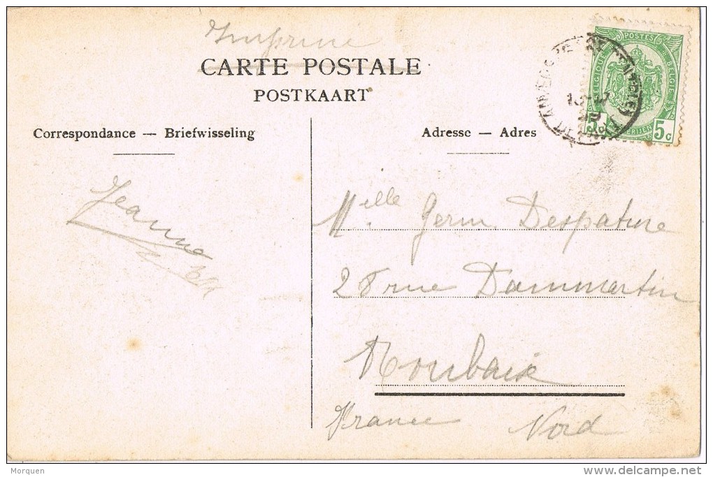 14111. Postal Imprimés ANVERS (Belgie) Depart Station 1919 - Cartas & Documentos