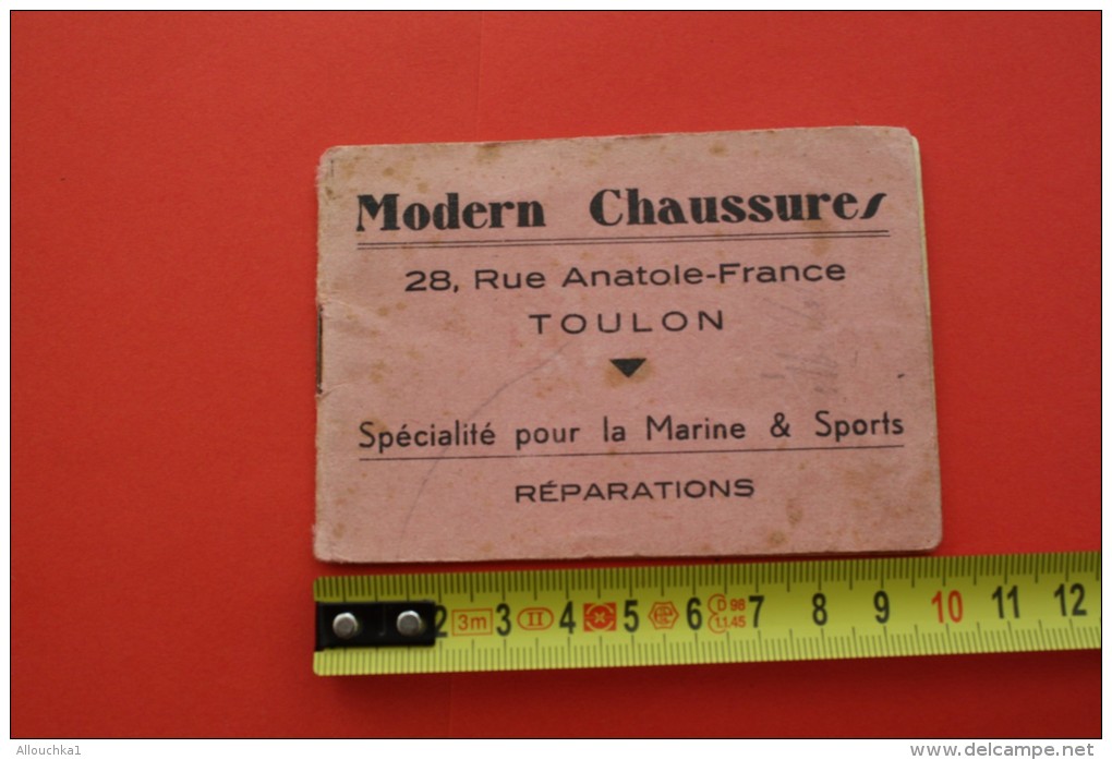 1938 CALEPIN  15 DESSINS+CALENDRIER PETIT FORMAT MODERN CHAUSSURES R ANATOLE FRANCE TOULON SPECIAL MARINE &amp; SPORT - Petit Format : 1921-40