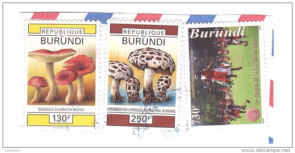 F1361 - Republique Du BURUNDI AFRICA Fungo Mushroom Champignon  - Francobollo - Oblitérés