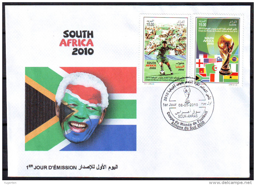 ALGERIA ALGERIE- FDC - Coupe Du Monde De Football Word Cup South Africa - Afrique Du Sud 2010 Soccer - Error On Stamps - 2010 – South Africa