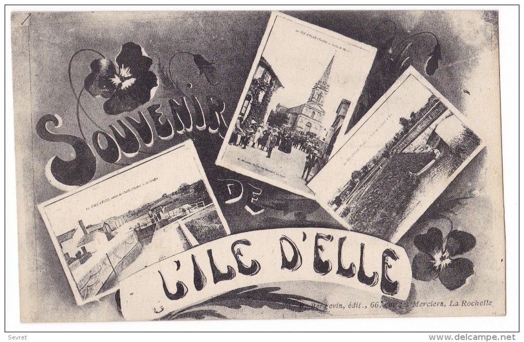 L´ILE D´ELLE. -  Souvenir. Multivues. Carte Très Rare - Autres & Non Classés