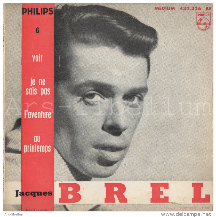 ❤️ JACQUES BREL" Disque Vinyle LP Album 45t Bon Etat Ca 1950 Rare - Autres - Musique Française