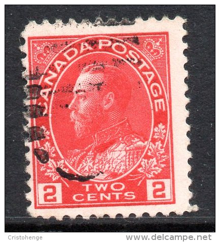 Canada 1911-12 King George V Definitives - 2c Deep Rose-red Used - Gebruikt