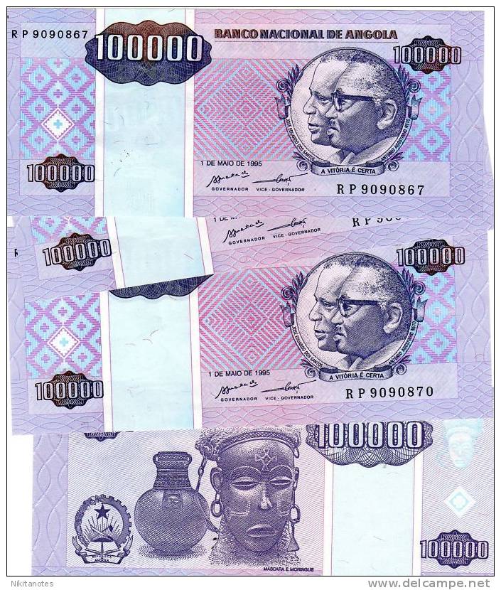 ANGOLA 100000 KWANZAS 1995 UNC - Angola