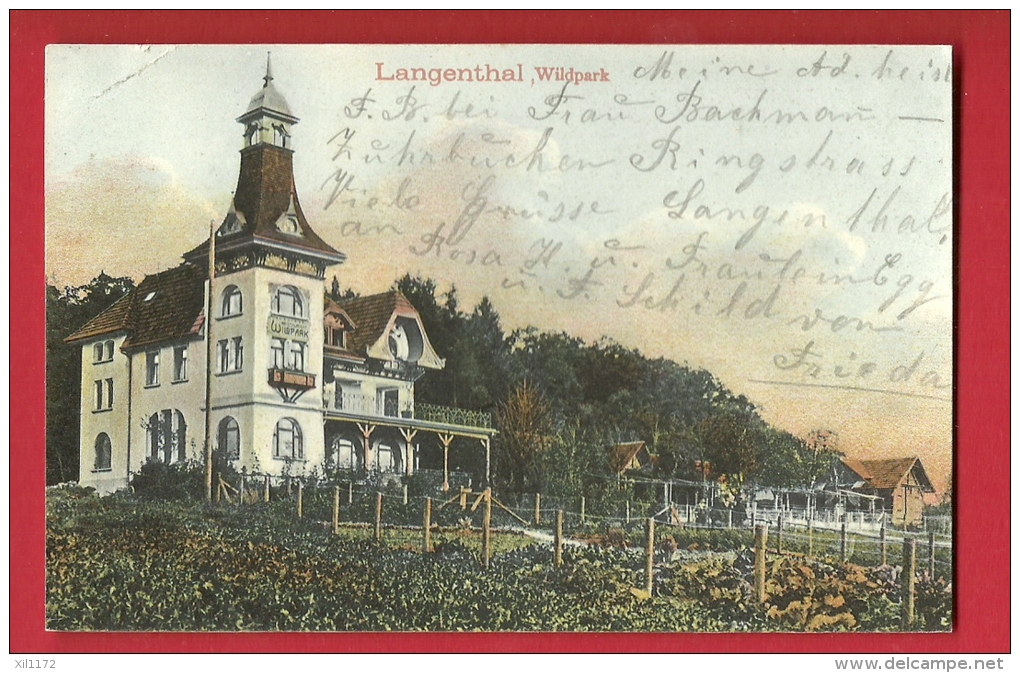 EZOB-30  Langenthal  Wildpark. Gelaufen In 1907 - Langenthal