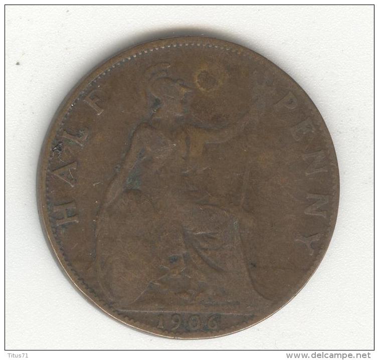 1/2 Penny Grande-Bretagne / Great Britain 1906 Edouard VII / Edward VII - C. 1/2 Penny