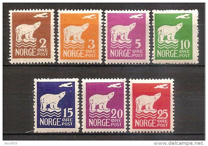 Norway 1925 - Polar Bear And Airplane - Neufs