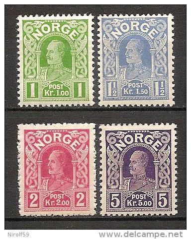 Norway 1911/18 - King Haakon,die C - Used Stamps